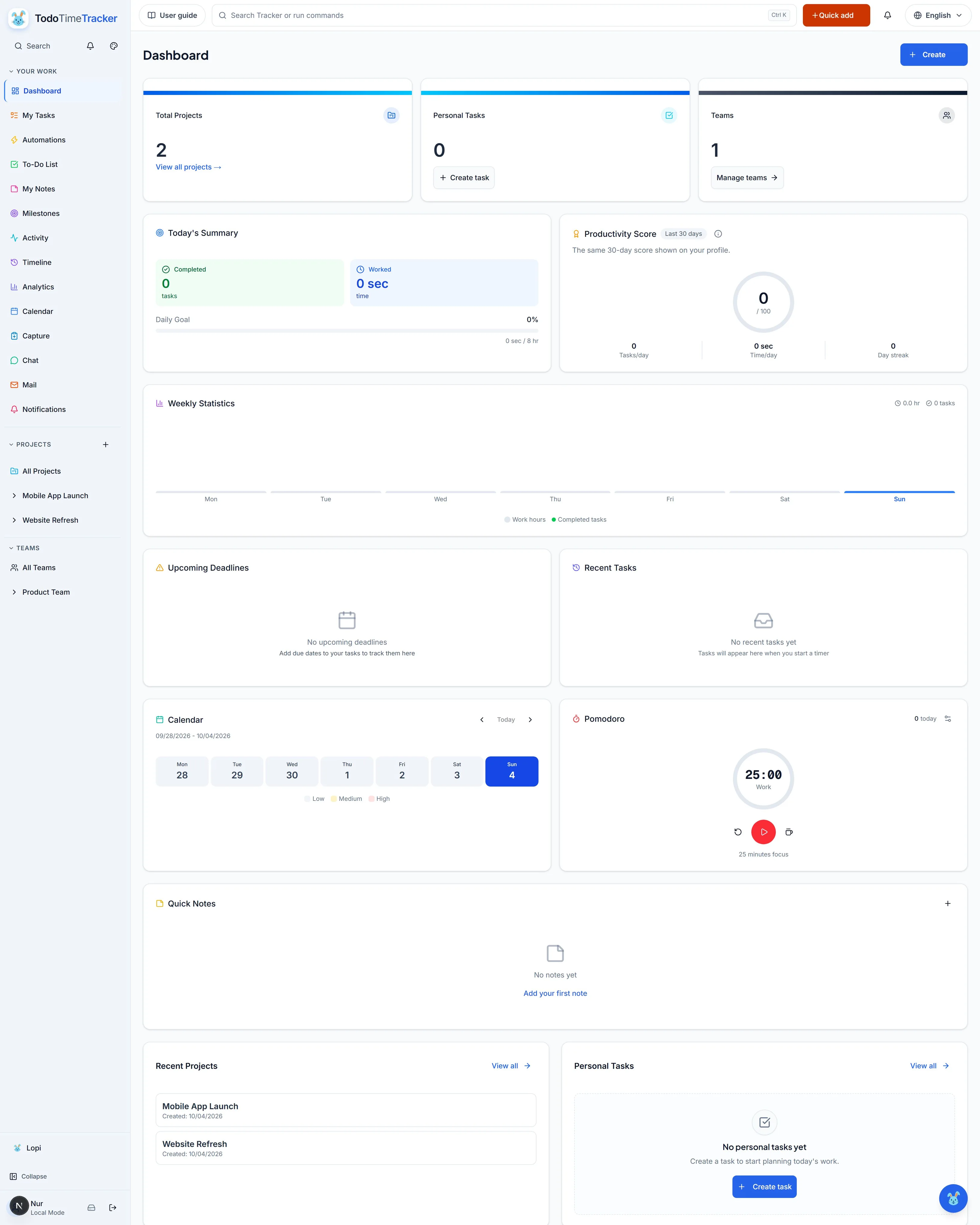 Common areas screenshot