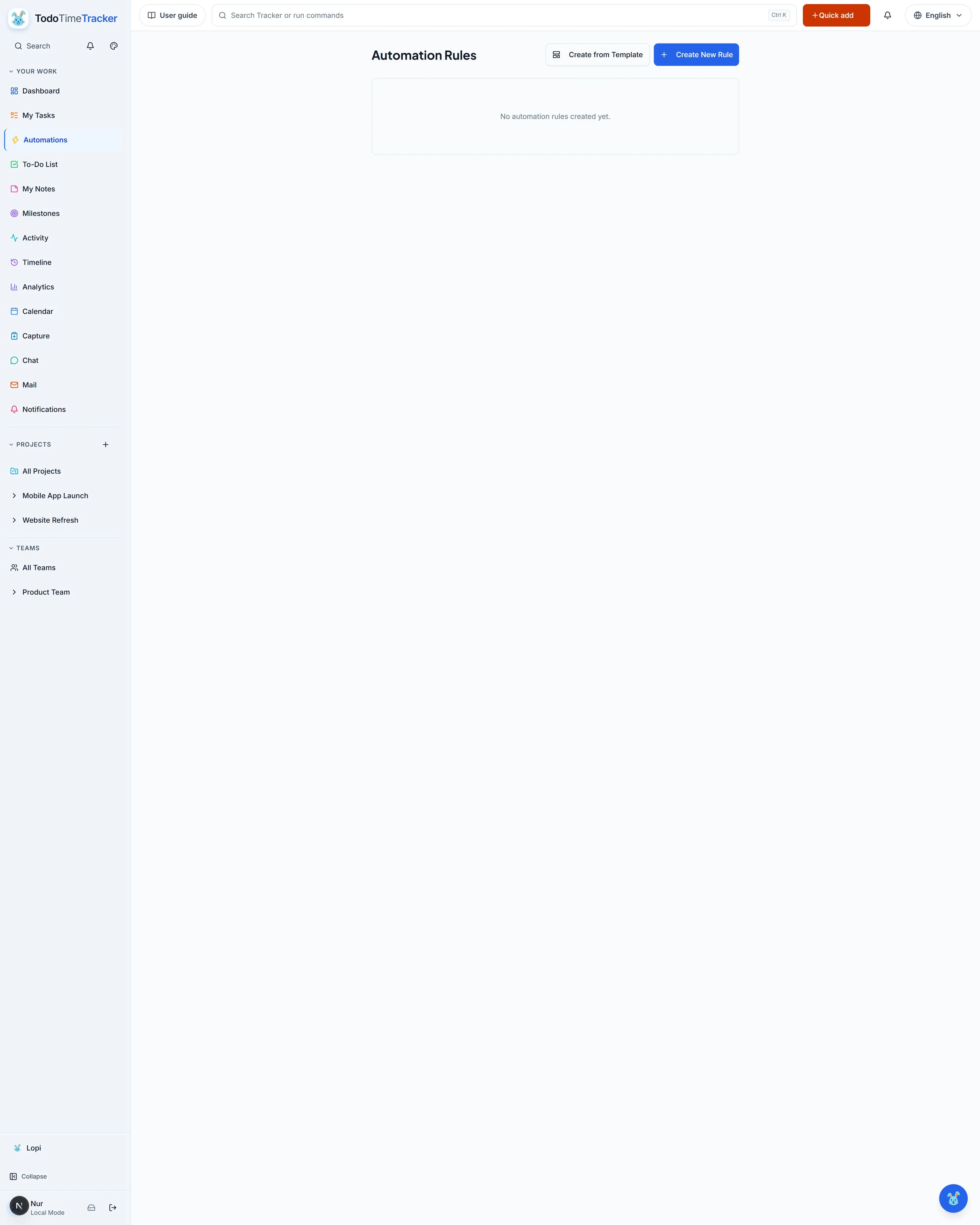 Automation Rules screenshot